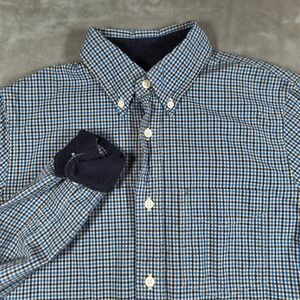 Jack Spade Warren Street Shirt Mens Small Blue Plaid Check Button Up Long Sleeve